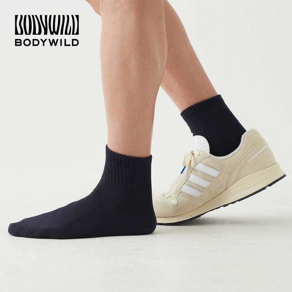 [Online only 3-pair set] Short ribbed socks